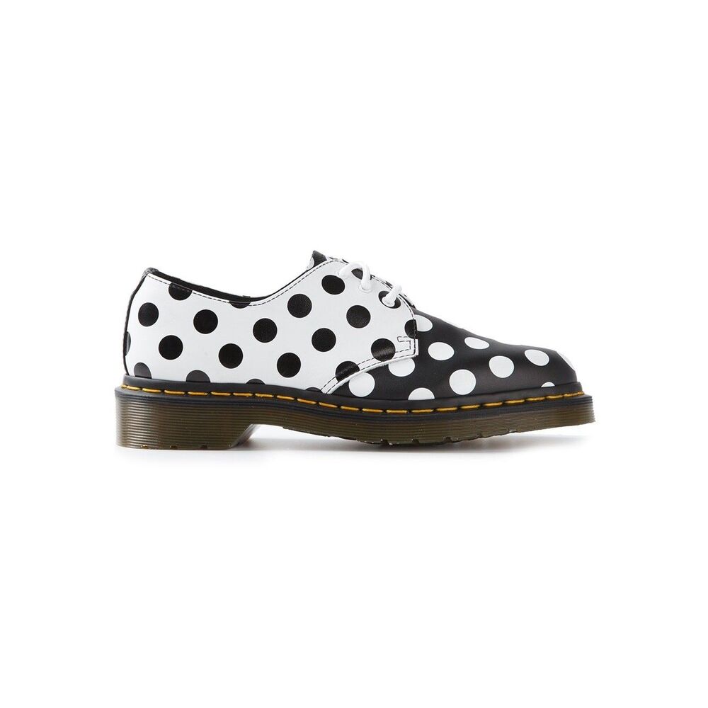 Dr. Marten’s Métis Black and White Polka Dot Shoes Size 8.5 Preppy Punk Cruella